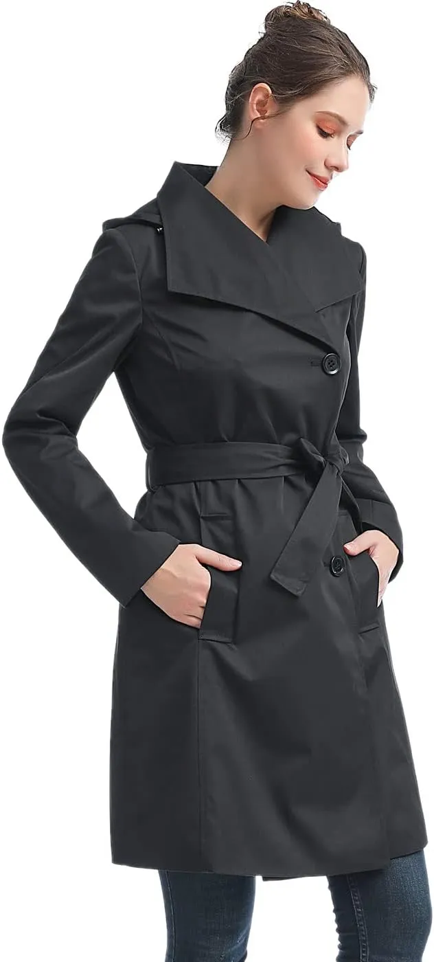 BGSD Women Jessie Waterproof Hooded Trench Coat - Regular & Plus Size