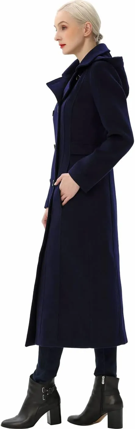 BGSD Women Mariel Wool Blend Hooded Long Walking Coat (Also available in Plus Size and Petite)