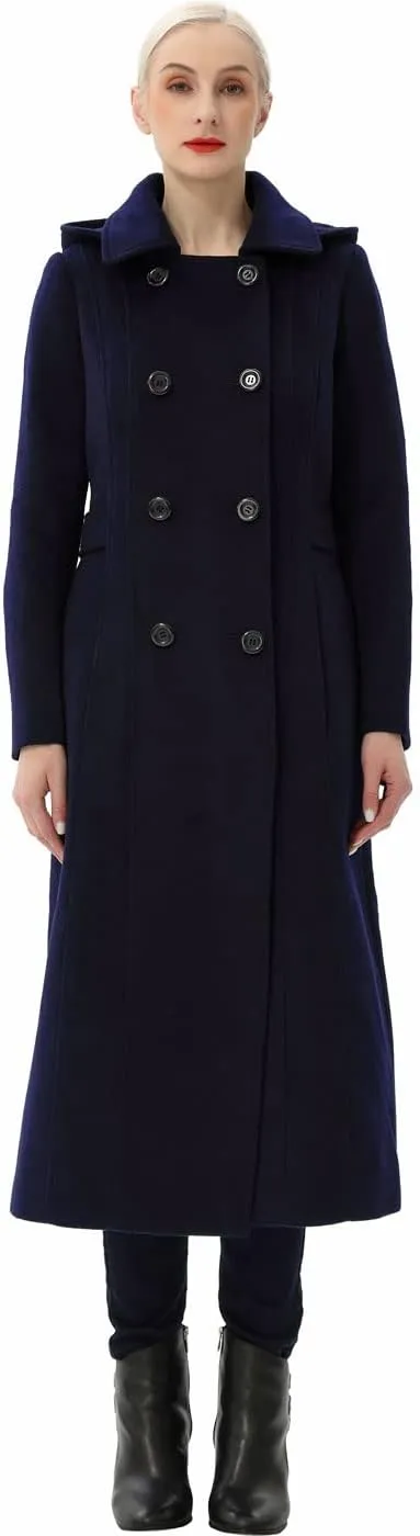 BGSD Women Mariel Wool Blend Hooded Long Walking Coat (Also available in Plus Size and Petite)