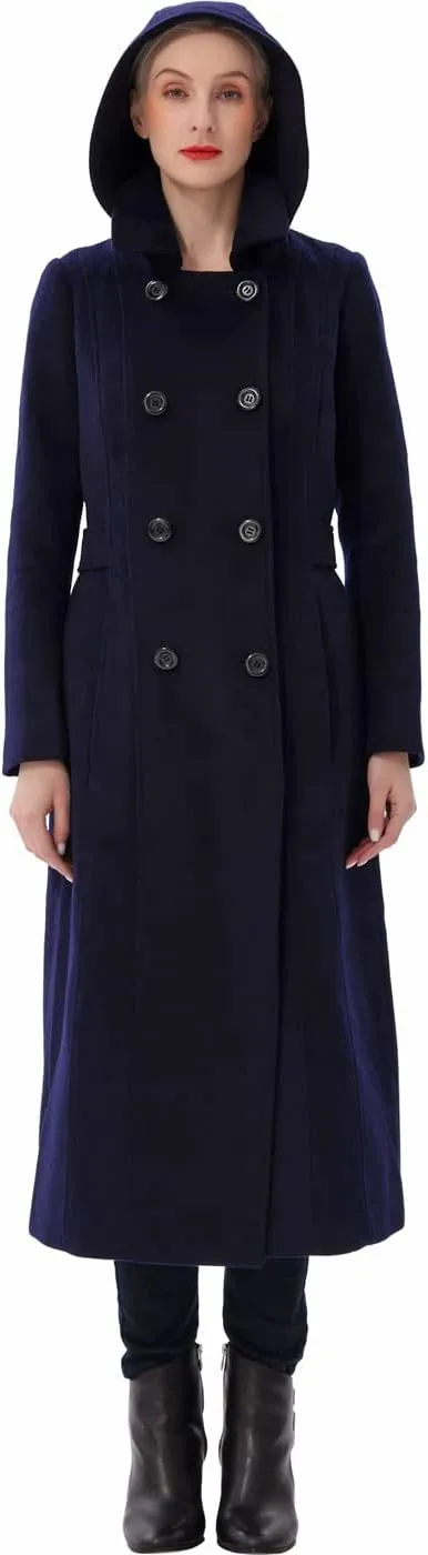 BGSD Women Mariel Wool Blend Hooded Long Walking Coat (Also available in Plus Size and Petite)