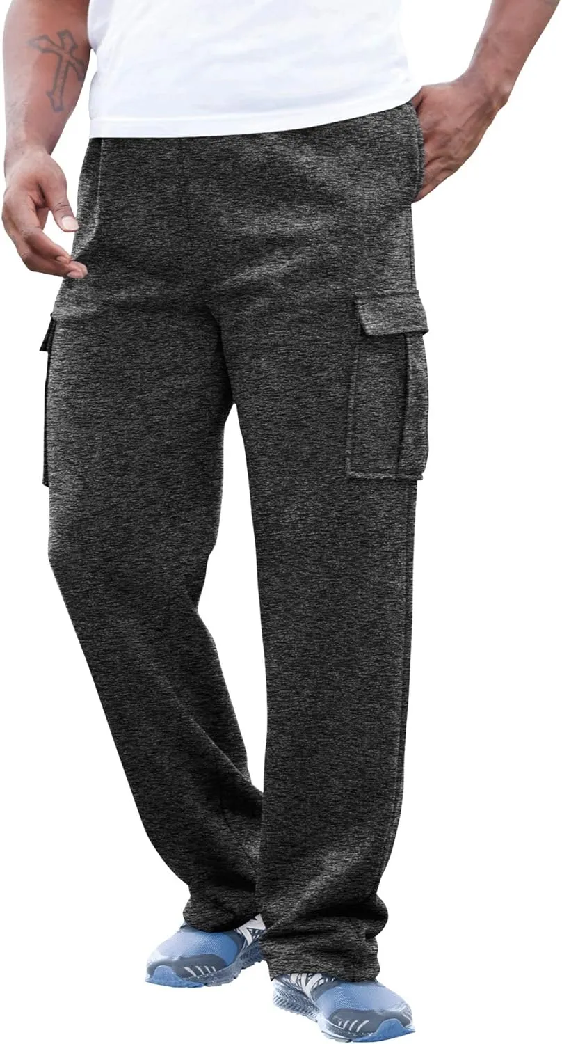 KingSize Men's Big & Tall Fleece Cargo Sweatpants