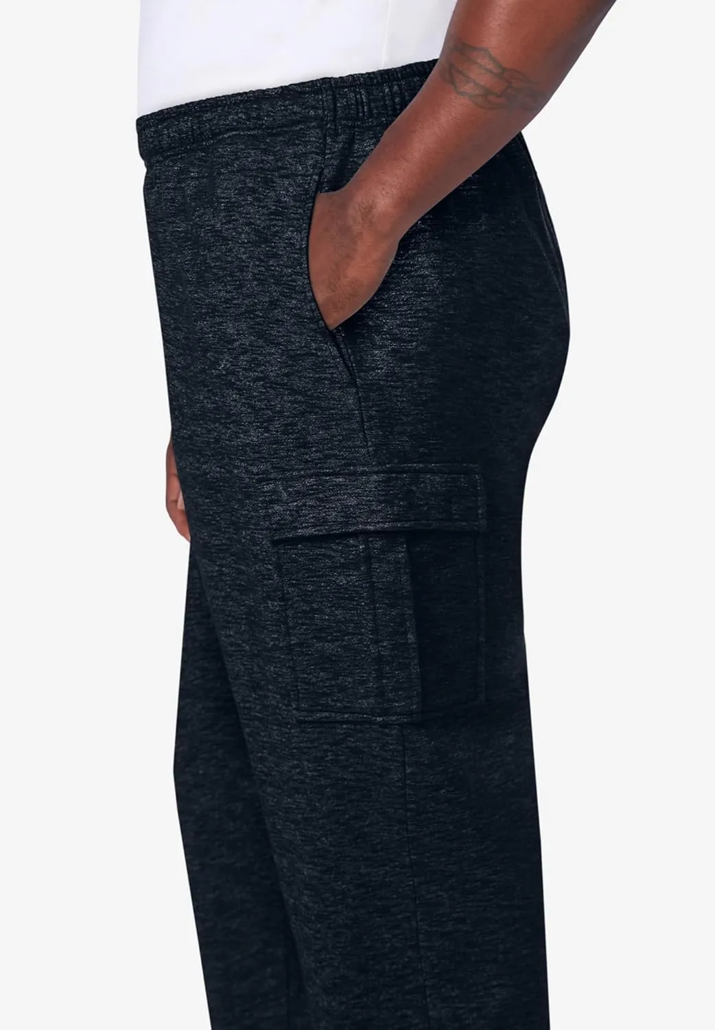 KingSize Men's Big & Tall Fleece Cargo Sweatpants