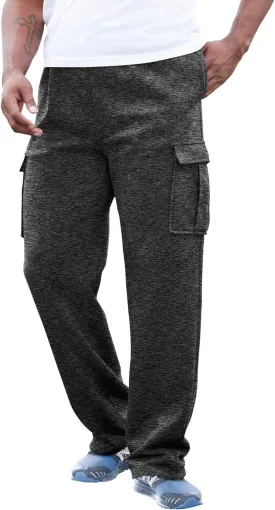 KingSize Men's Big & Tall Fleece Cargo Sweatpants