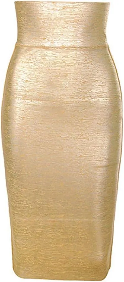 Leather Midi-Calf Party Pencil Skirt