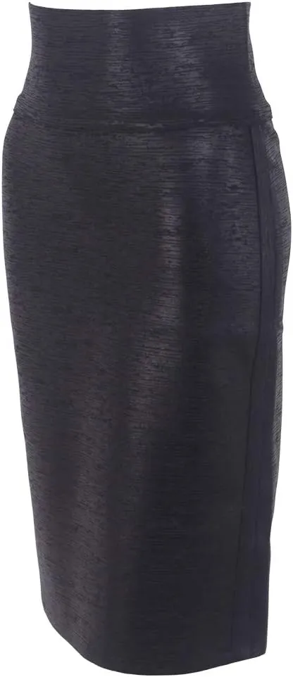 Leather Midi-Calf Party Pencil Skirt