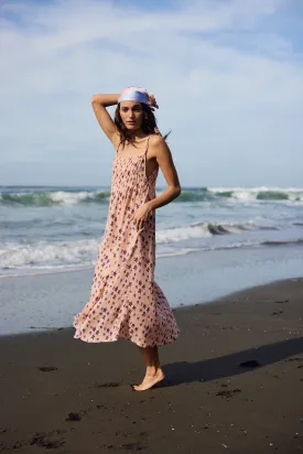 Marisa Printed Sleeveless Dress Coral