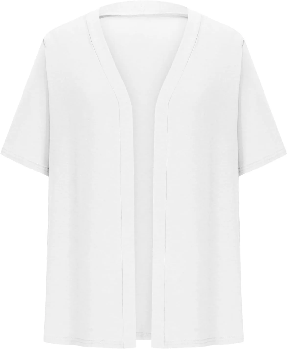 Plus Size Cardigan for Women Open Front Loose Business Casual Bolero Shrugs Short Sleeve Cropped Jacket 2024 Fall