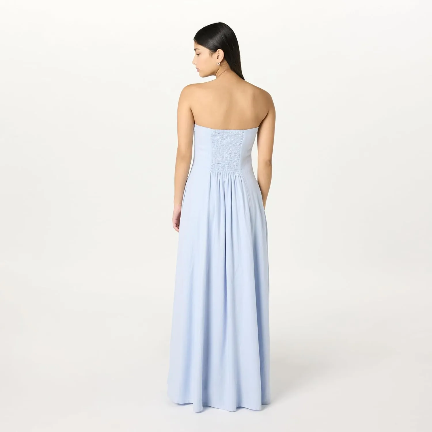 The Drop Women's Carlota Strapless Linen Maxi Dress