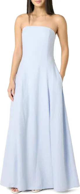 The Drop Women's Carlota Strapless Linen Maxi Dress