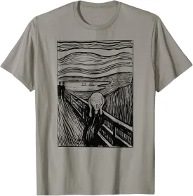 The Scream Famous Art By Munch Artist Painting vintage T-Shirt