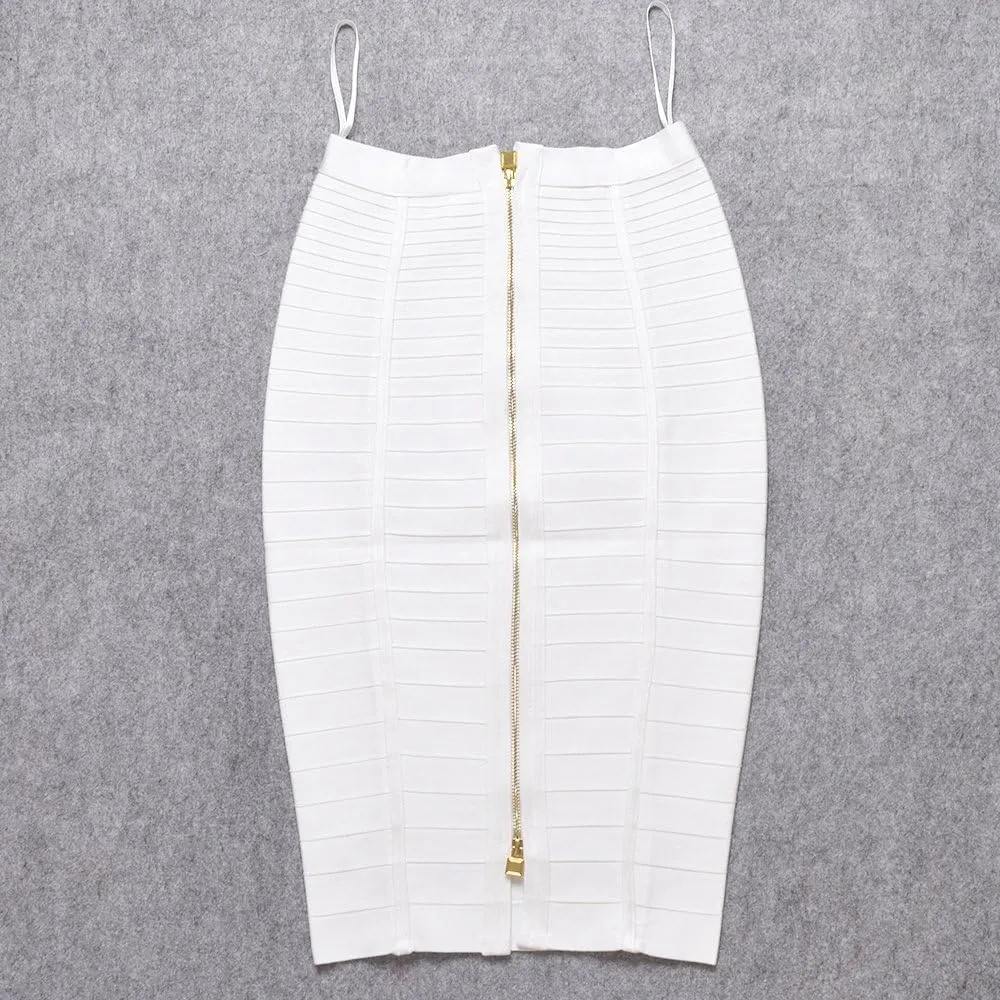 Women's High Waist Elastic Rayon Bandage Pencil Skirt