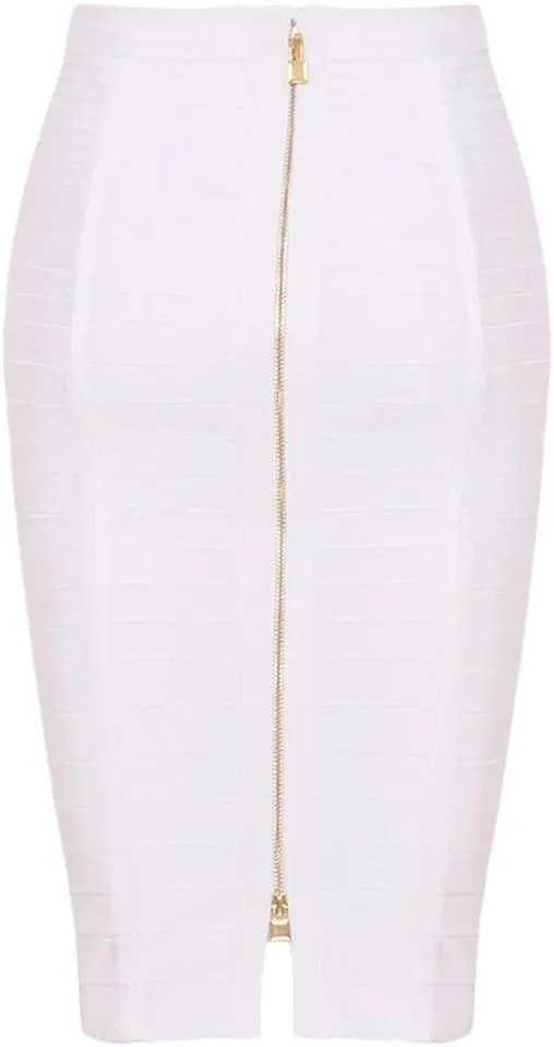 Women's High Waist Elastic Rayon Bandage Pencil Skirt