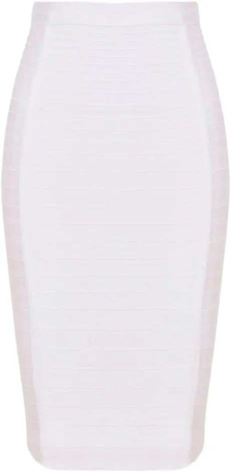Women's High Waist Elastic Rayon Bandage Pencil Skirt