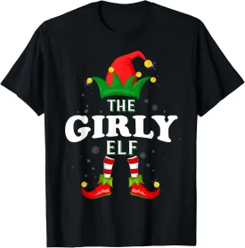 Xmas Girly Elf Family Matching Christmas Pajama T-Shirt